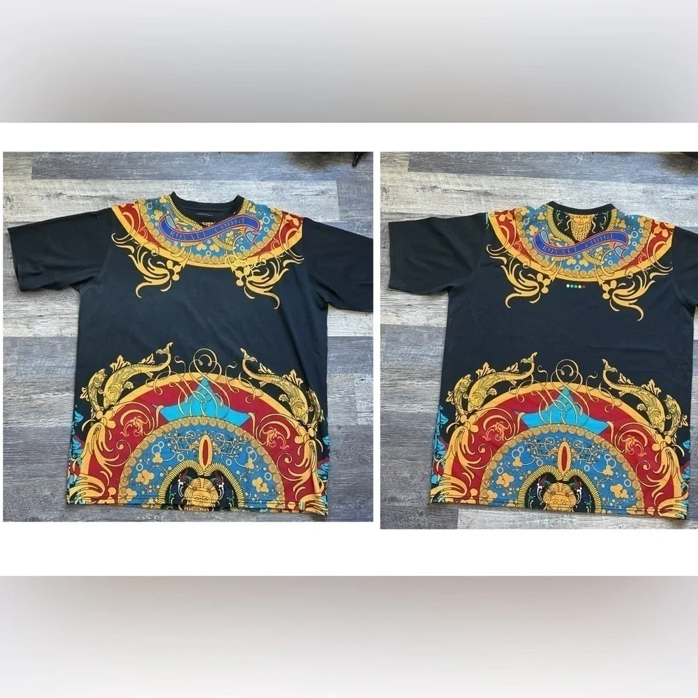 COOGI/Royal COOGI Black and Multicolor Dashiki Style Tee XXXL T27 - Picture 13 of 13